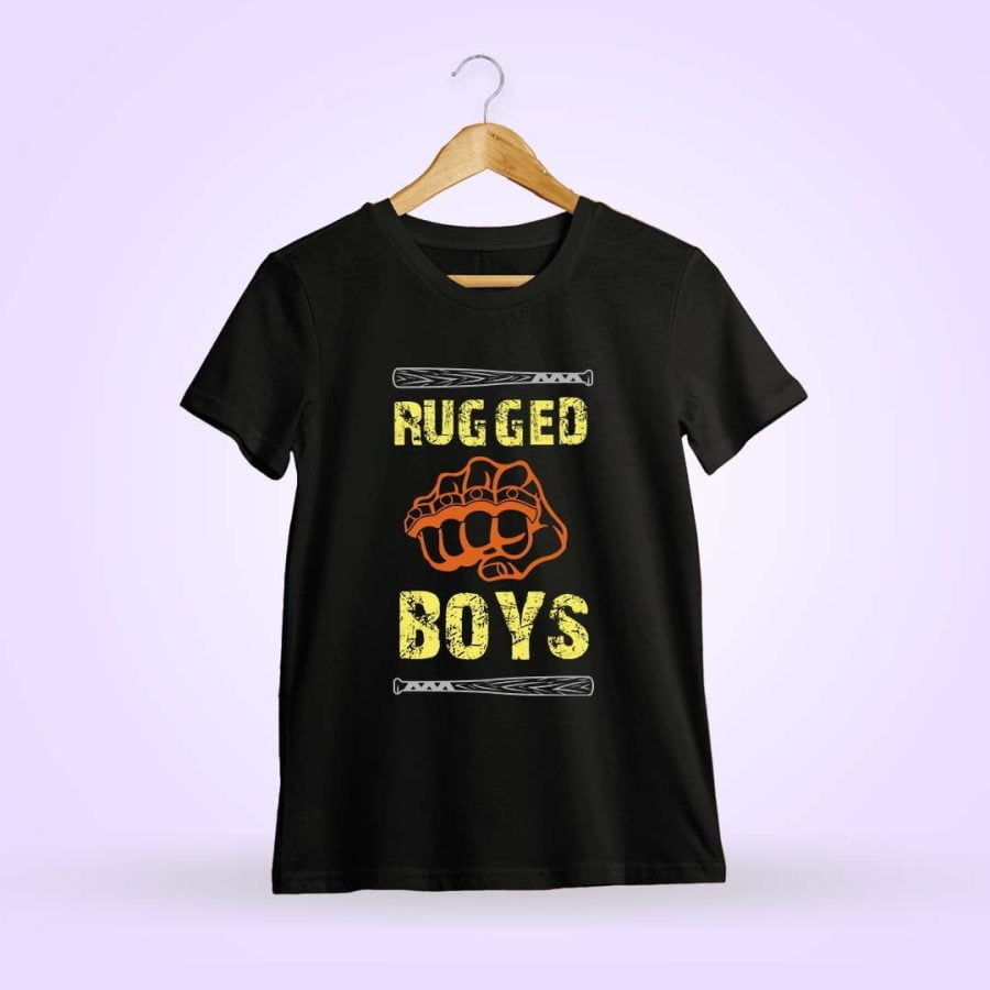 Rugged Boys Black T-Shirt