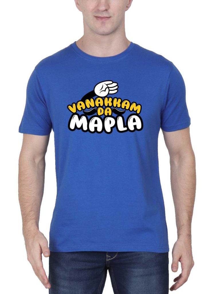 Vanakkam Da Mapla Tamil Meme - Royal Blue T-Shirt - Crazy Punch