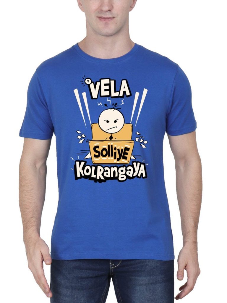 Vela Solliye Kolranga Royal Blue T-Shirt - Crazy Punch