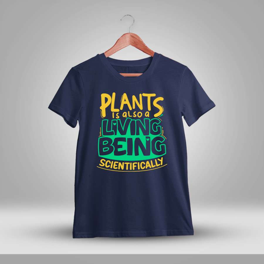 Plants Is Also A Living Being Scientifically - Simbu Meme Navy Blue T-Shirt