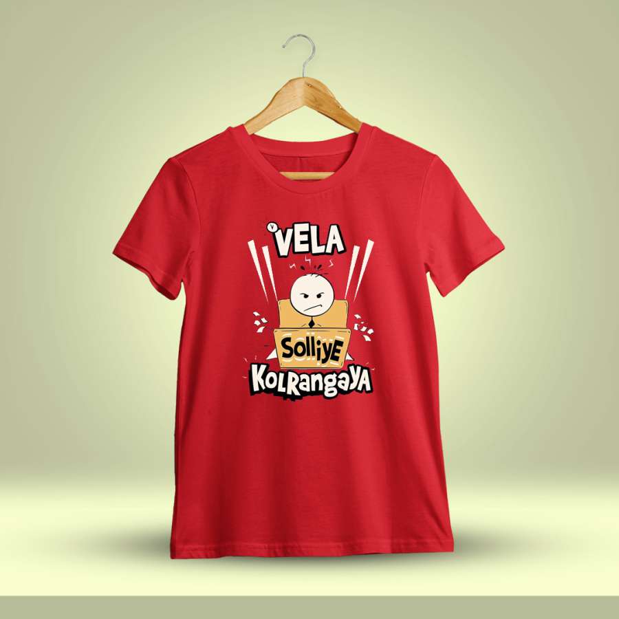 Vela Solliye Kolranga ya Red T-Shirt